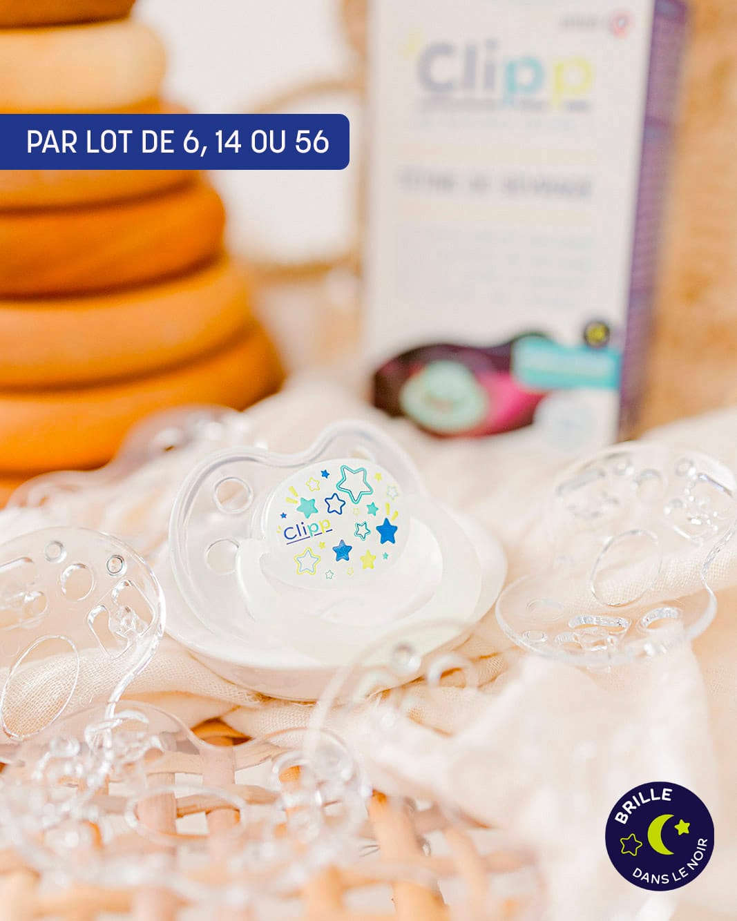 Lot kits Clipp - Tétine de sevrage (Phosphorescent)