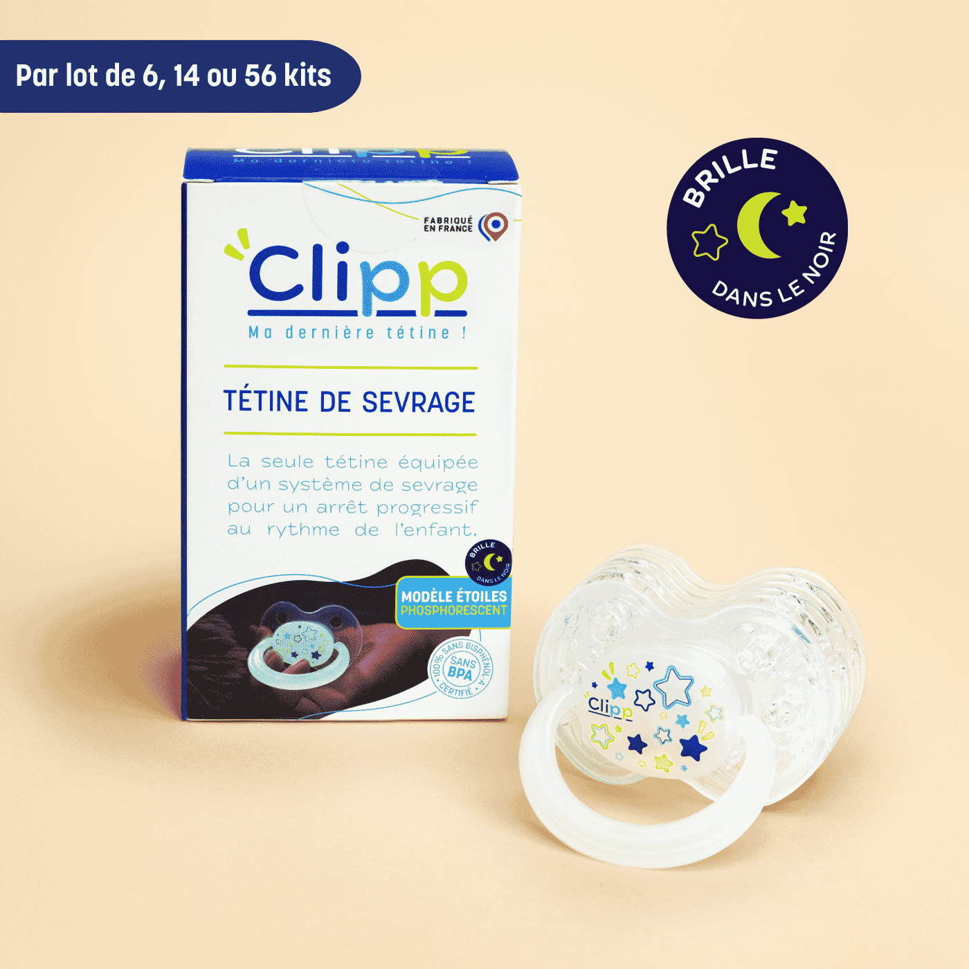 Lot of Clipp kits - Weaning teat (Phosphorescent)